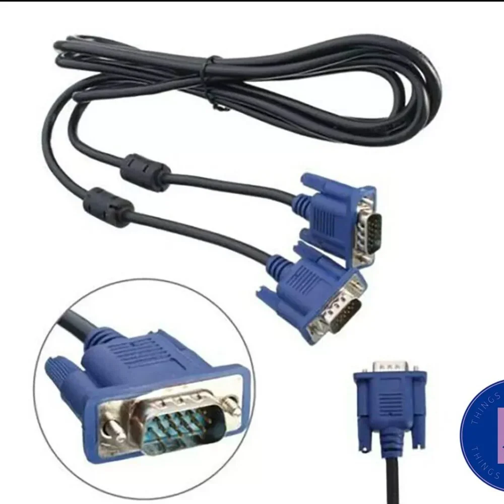 1.5M 15 PIN VGA TO VGA Cable For LED LCD TV Monitor PC projector USB DOCK HDTV